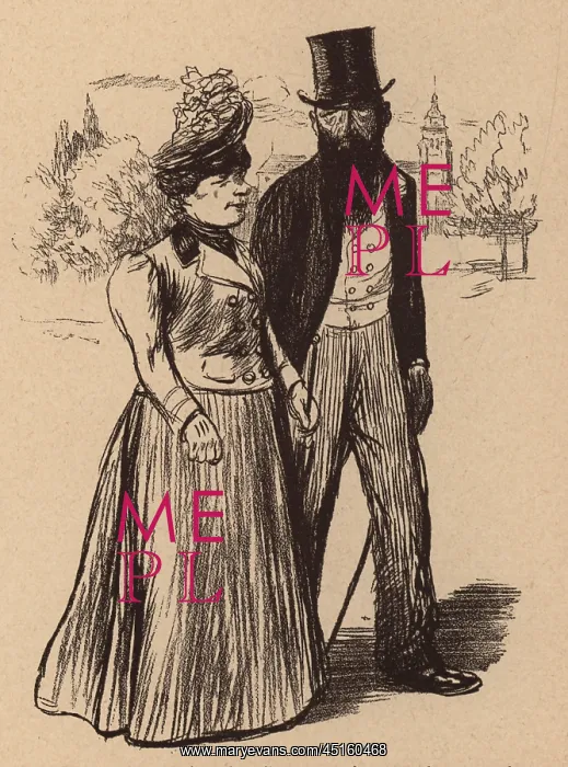 : Lady and Gentleman Strolling : Lady and Gentleman Strolling