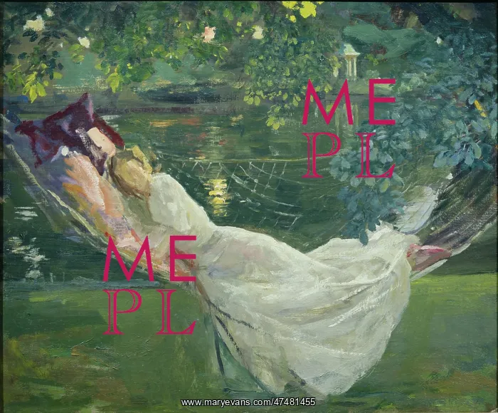 : Lady in a Hammock ' asleep by a lake : Lady in a Hammock ' asleep by a lake