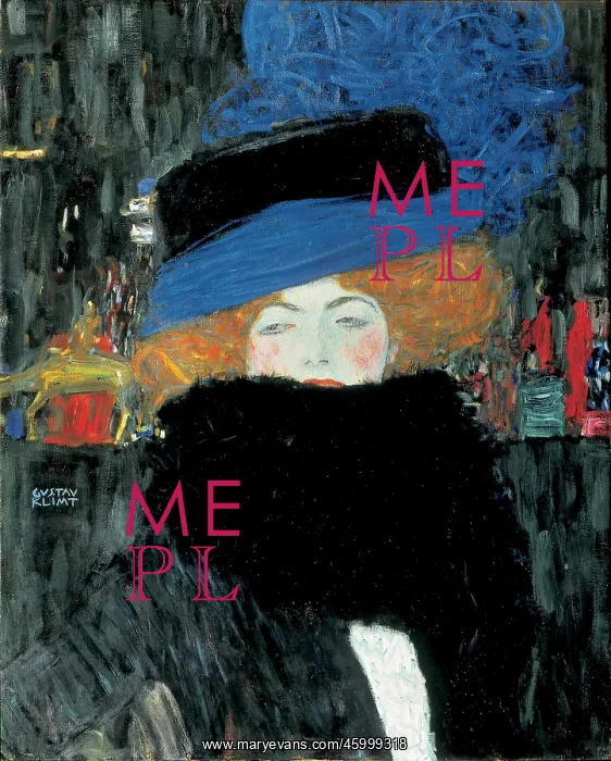 : Lady with hat and feather boa : Lady with hat and feather boa