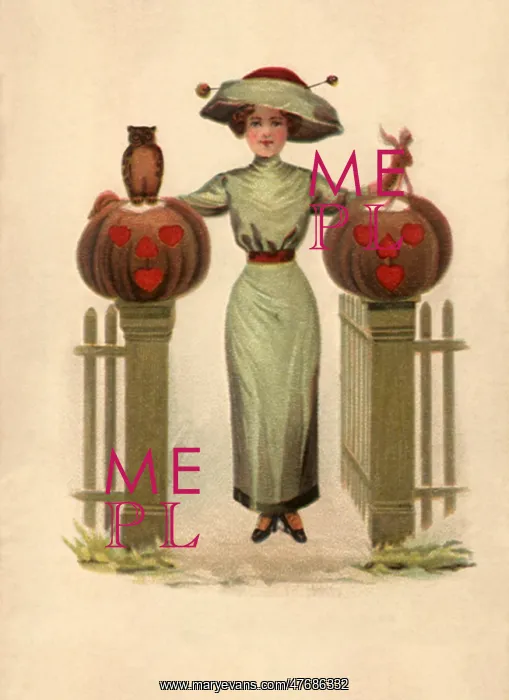 : Lady and Jack o Lanterns : Lady and Jack o Lanterns