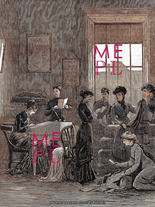 : The Lady Land Leaguers at work, 1881 : The Lady Land Leaguers at work, 1881