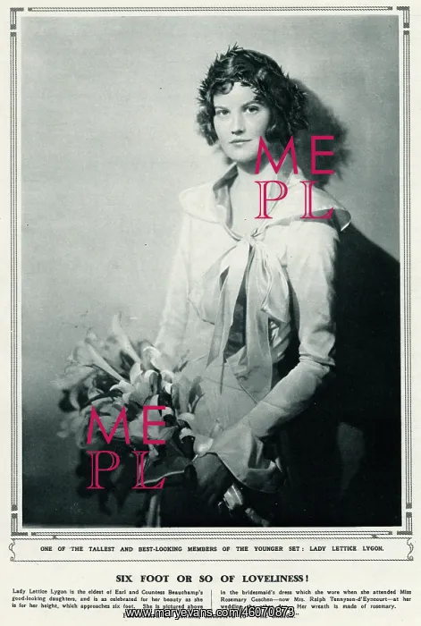 : Lady Lettice Lygon : Lady Lettice Lygon