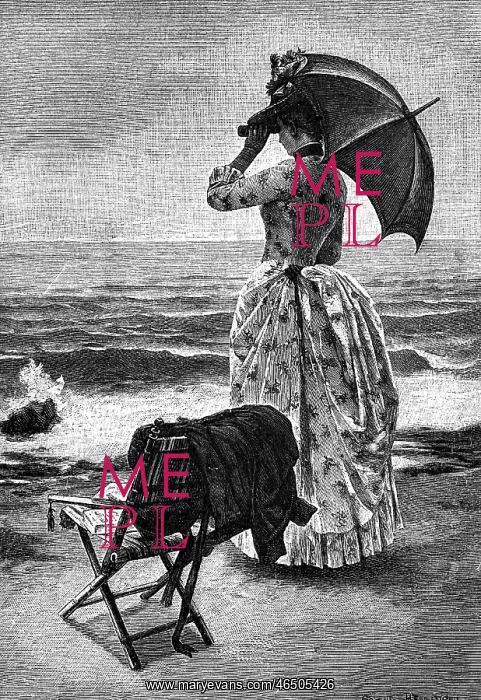 : Lady looks out to sea : Lady looks out to sea