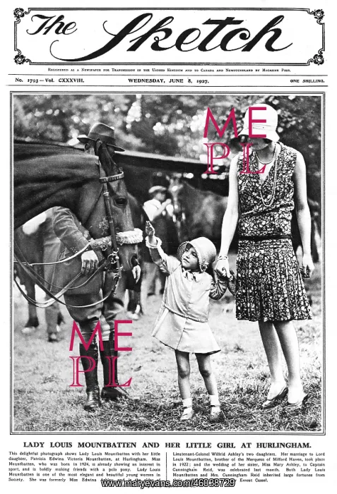 : Lady Louis Mountbatten with Patricia : Lady Louis Mountbatten with Patricia