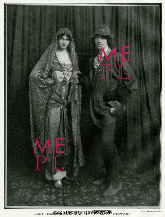 : Lady Massereene & Patrick Shaw Stewart- costume masque : Lady Massereene & Patrick Shaw Stewart- costume masque