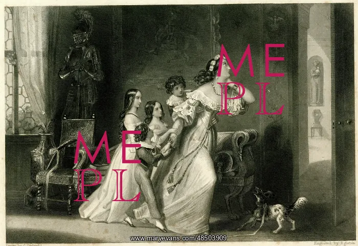 : Lady Mornford separating from her children : Lady Mornford separating from her children