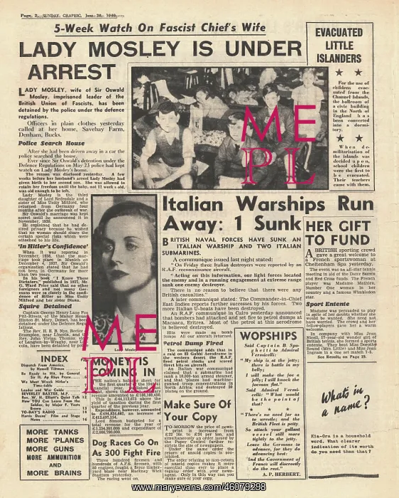  : Lady Mosley Under Arrest