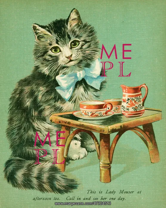 : LADY MOUSER AT TEA : LADY MOUSER AT TEA
