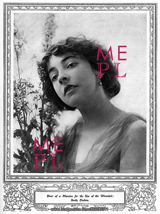: Lady Onslow, giver of a mansion for the wounded, WW1 : Lady Onslow, giver of a mansion for the wounded, WW1