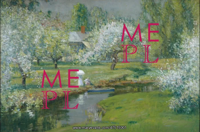 : Lady with a Parasol by a Stream : Lady with a Parasol by a Stream