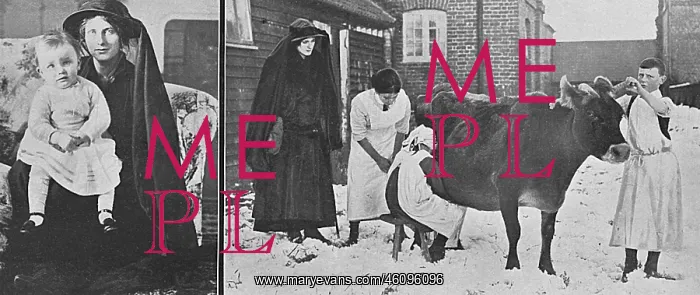 : Lady Petre's milking school, WW1 : Lady Petre's milking school, WW1