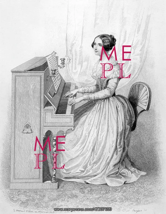 : Lady at Piano - 1847 : Lady at Piano - 1847