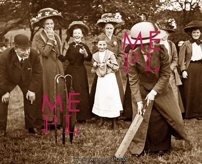  : Lady playing cricket, early 1900s