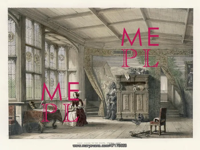 : LADY PLAYS LUTE AT KNOLE : LADY PLAYS LUTE AT KNOLE