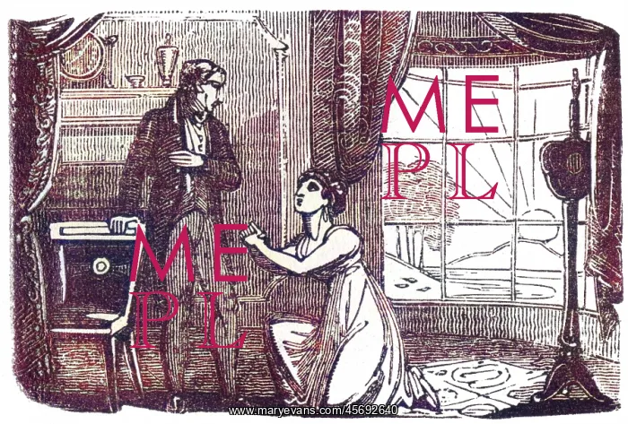 : Lady pleading with gentleman, c. 1800 : Lady pleading with gentleman, c. 1800