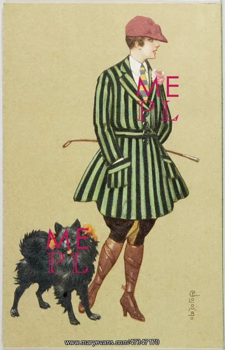  : LADY AND POMERANIAN