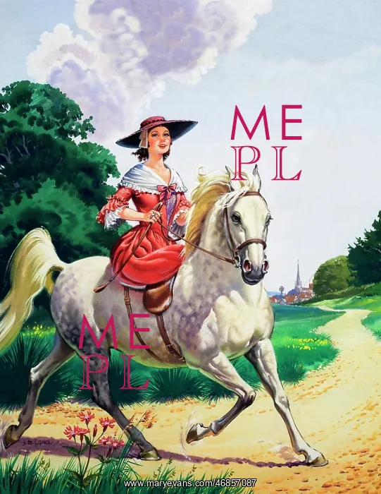  : Lady riding sidesaddle on a horse