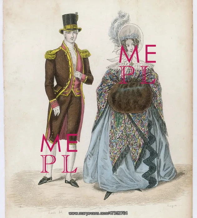 : Lady in Shawl 1837 : Lady in Shawl 1837