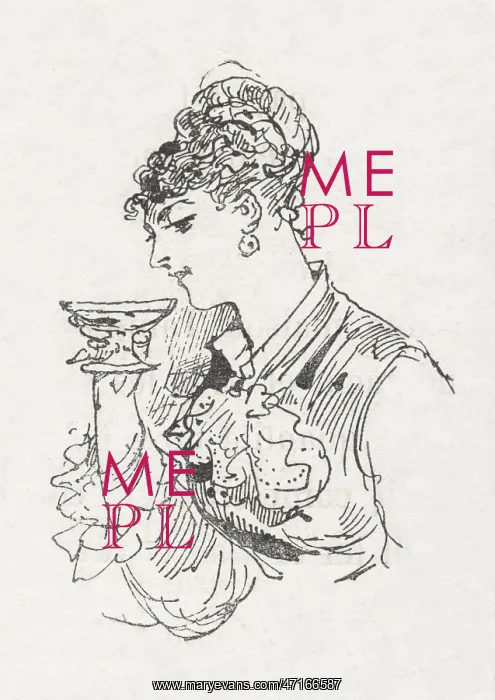  : LADY SIPS CHAMPAGNE 1878
