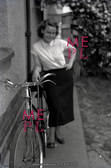  : Lady with her smart bicycle