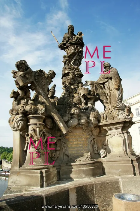 : Our Lady and St. Bernard, 1709. Copy. Prague. Czech Republic : Our Lady and St. Bernard, 1709. Copy. Prague. Czech Republic