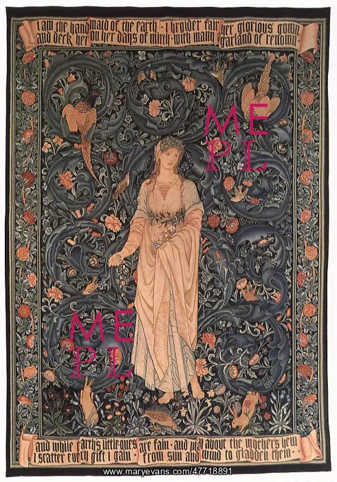 : Lady on Tapestry, by Burne-Jones : Lady on Tapestry, by Burne-Jones