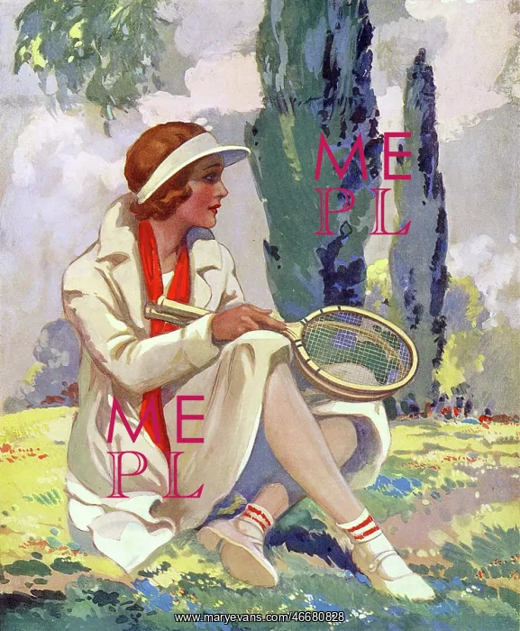 : Lady Tennis Player having finished a game : Lady Tennis Player having finished a game