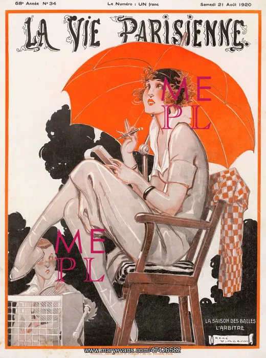 : Lady Tennis Umpire 1920 : Lady Tennis Umpire 1920