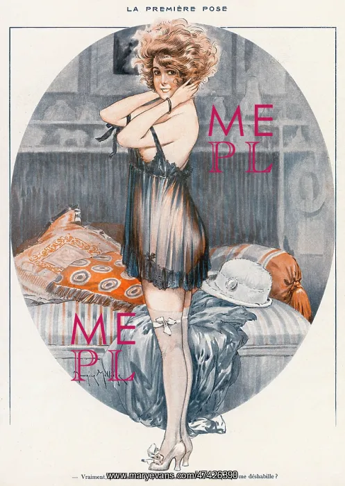 : Lady in underwear 1919 : Lady in underwear 1919