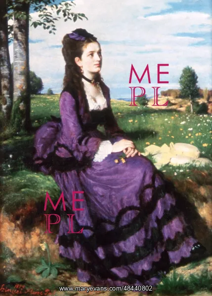 chinese dress ladies La Poire - Lady in Purple - Art Print - Poster main image 0