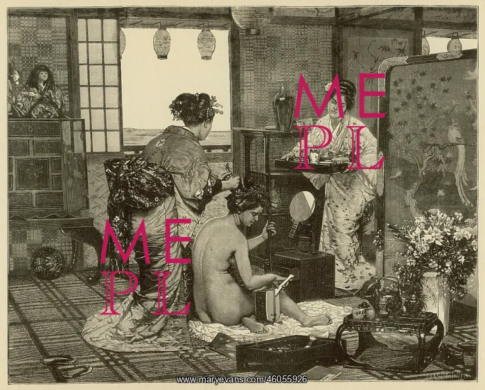 : A Lady is waited on by two Japanese Servants : A Lady is waited on by two Japanese Servants