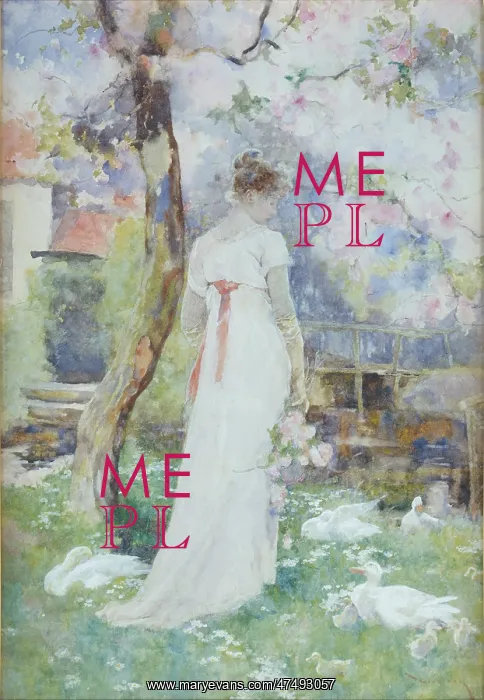 : Lady in white dress under tree : Lady in white dress under tree