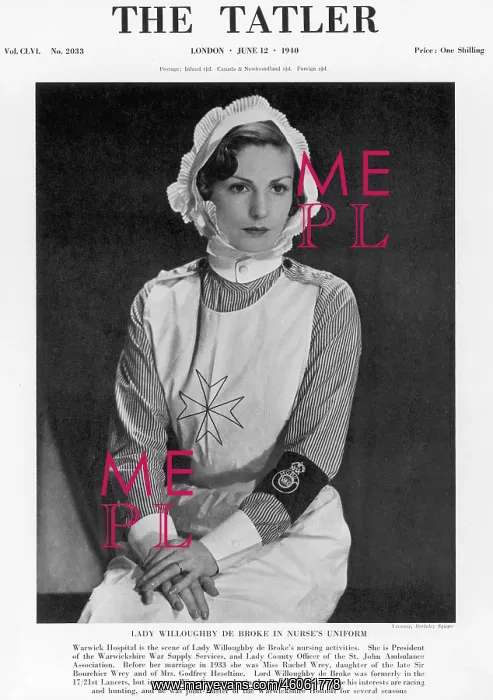 : Lady Willoughby de Broke in a nurse's uniform : Lady Willoughby de Broke in a nurse's uniform