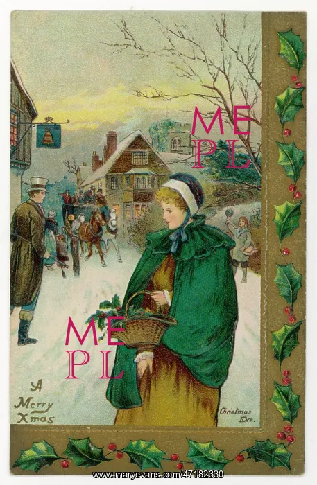: Lady in Wintry Street : Lady in Wintry Street