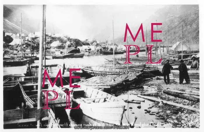 : Lake Bennett during Klondike Gold Rush, Canada : Lake Bennett during Klondike Gold Rush, Canada