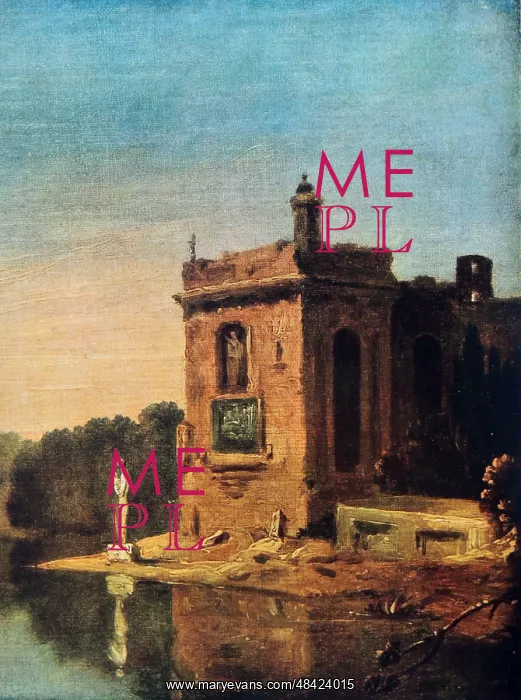 : A Lake with a Pavilion and Statue : A Lake with a Pavilion and Statue