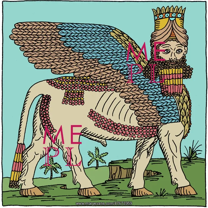 : Lamassu, Assyrian Protective Deity : Lamassu, Assyrian Protective Deity