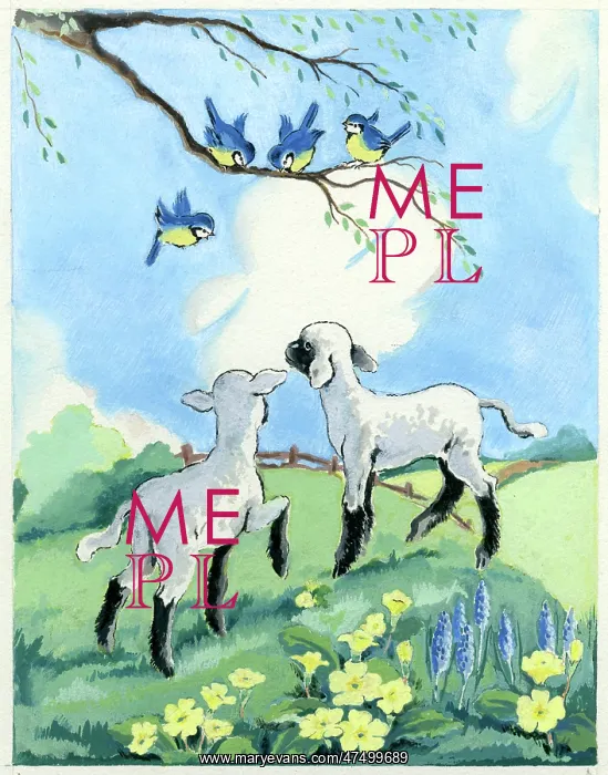 : Lambs and Blue Tits : Lambs and Blue Tits