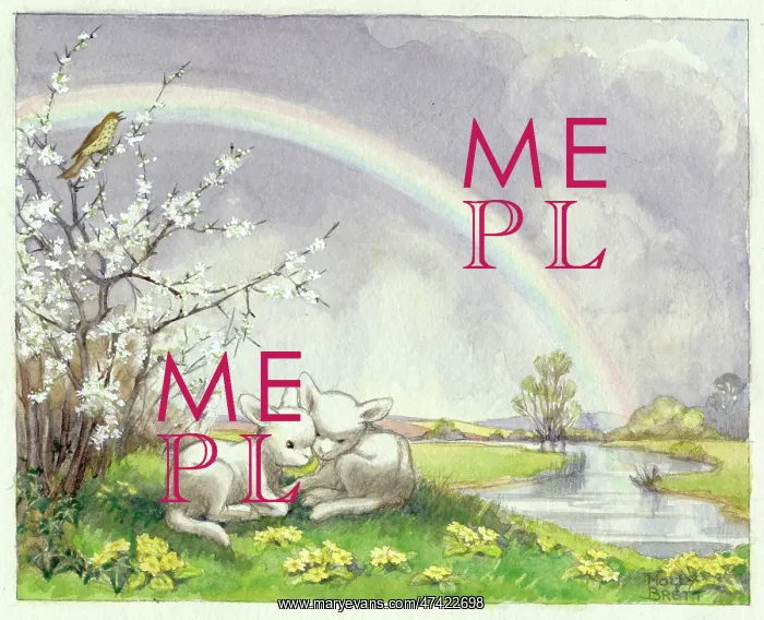  : Lambs and rainbow by Molly Brett