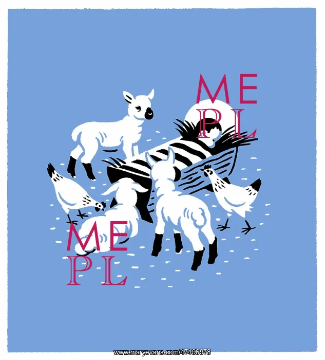 : Three lambs by the sleeping Holy Child : Three lambs by the sleeping Holy Child