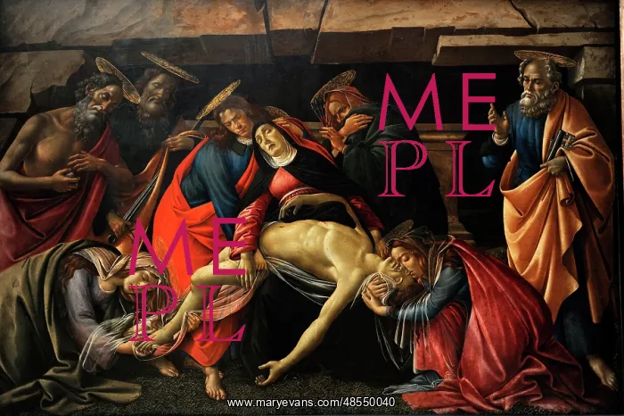 : The Lamentation over the Dead Christ, by Botticelli : The Lamentation over the Dead Christ, by Botticelli