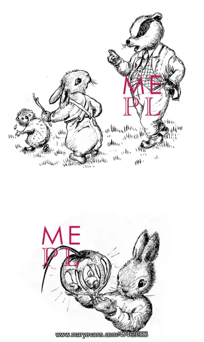 : The Lamplighter ' badger with rabbit : The Lamplighter ' badger with rabbit