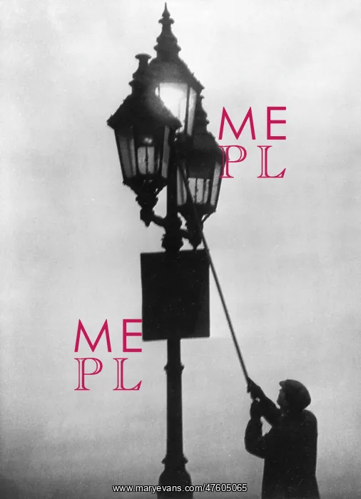 : Lamplighter at work : Lamplighter at work