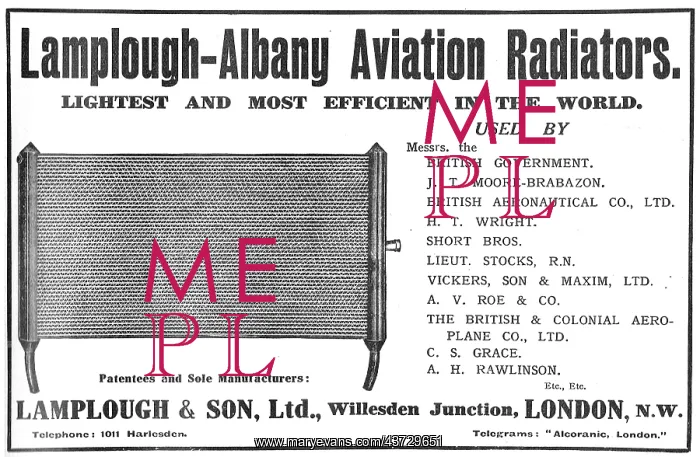 : Lamplough-Albany Aviation Radiators. Light & Efficient : Lamplough-Albany Aviation Radiators. Light & Efficient