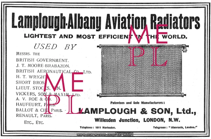 : Lamplough-Albany Aviation Radiators - List Of Users : Lamplough-Albany Aviation Radiators - List Of Users
