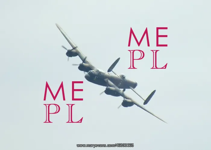 : Lancaster bomber in flight : Lancaster bomber in flight