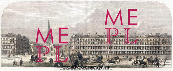 : Lancaster Gate, Hyde Park 1866 : Lancaster Gate, Hyde Park 1866