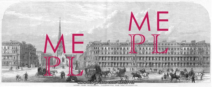 : Lancaster Gate, Hyde Park 1866 : Lancaster Gate, Hyde Park 1866