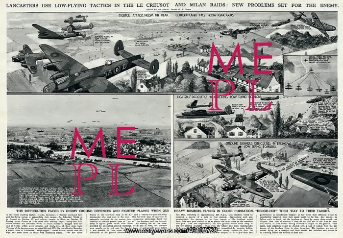 : Lancasters use low-flying tactics by G. H. Davis : Lancasters use low-flying tactics by G. H. Davis
