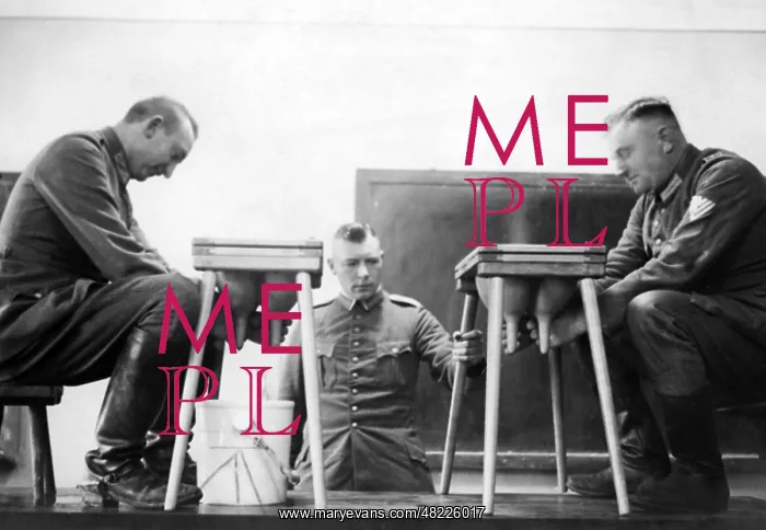 : Lance corporals during milking training, 1932 : Lance corporals during milking training, 1932